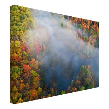 Leinwandbild Luftbild Herbstsymphonie