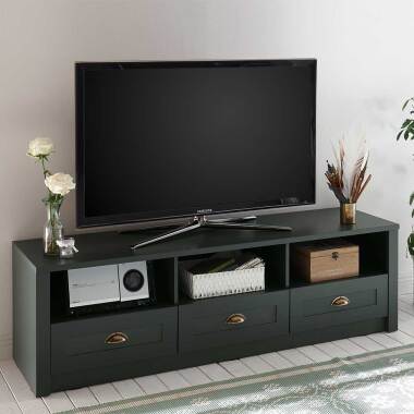 TV Möbel in Dunkelgrün Landhaus Design