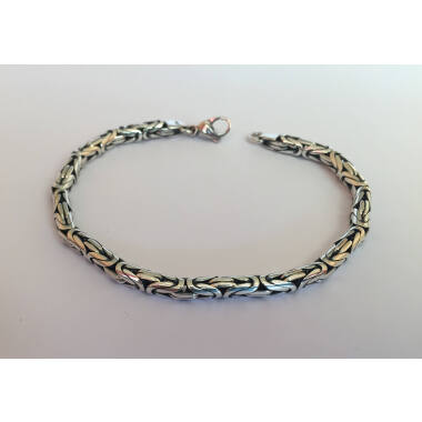 Byzantine | Königskette Armband in Silber, Mit Rundem Querschnitt