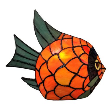 Dekolampe & Dekoleuchte 6005, Fisch in Tiffany-Optik