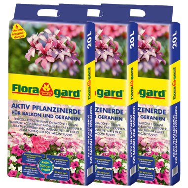 Floragard Aktiv Pflanzenerde für Balkon und