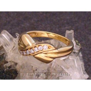 Gold 750 Ring edel Brillant Gr. 53,5 Goldring