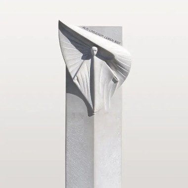 Grabstein Urnengrab modern Engel Gestaltung Angelico