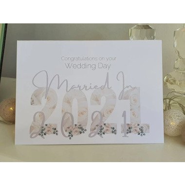 Hochzeitskarte, Verheiratet in 2021 Karte
