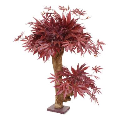 Künstlicher Acer Bonsaibaum 60 cm burgundy