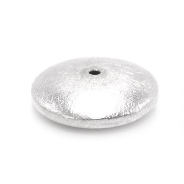 ovale Perle als Scheibe aus 925 Silber 16 mm 1 Stück