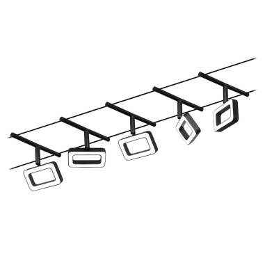 Paulmann Frame LED-Seilsystem 5fl. schwarz matt