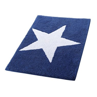 Ridder Badteppich 'Star' blau/weiß 60 x 90 cm