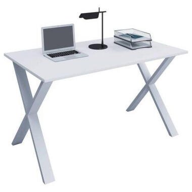 Schreibtisch VCM Lona 140x50 X-Fußgestell Weiß/Weiß