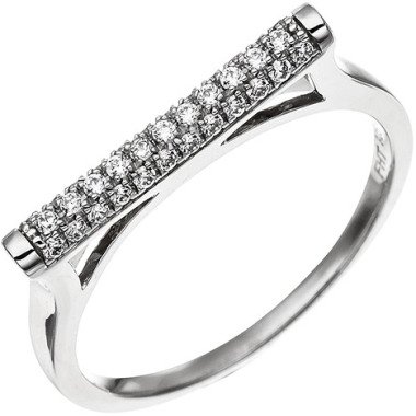 SIGO Damen Ring aus 925 Sterling Silber mit 35 Zirkonia Silberring
