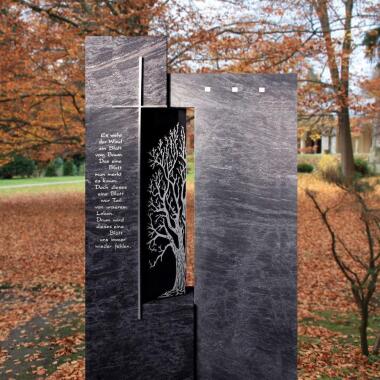 Urnengrabstein aus Edelstahl & Besonders schöner Grabstein Granit modern