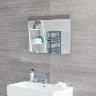 Wandspiegel Modern, Mattgraues Design 50x70cm/70x50cm