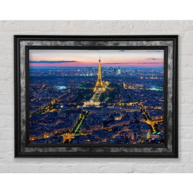 Eiffelturm Nachtlicht - Einzelner Bilderrahmen