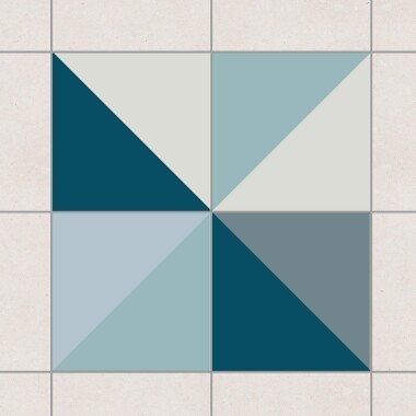 Fliesenaufkleber Muster & Textur Blaues Dreieck
