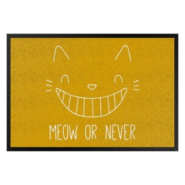 Fußmatte Spruch Meow or never