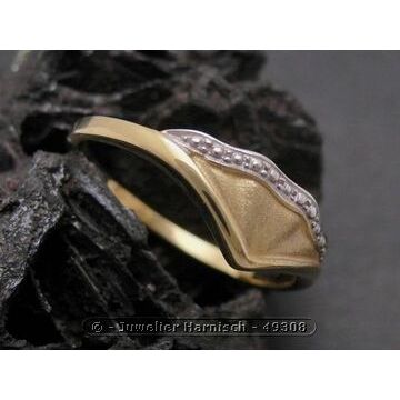 Gold Ring designorientiert Gold 333 bicolor Goldring Gr. 51