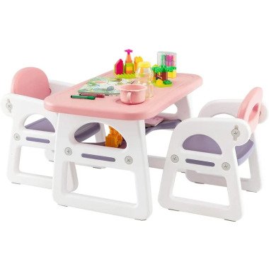 Kindertisch mit 2 Stühlen, Multifunktionale