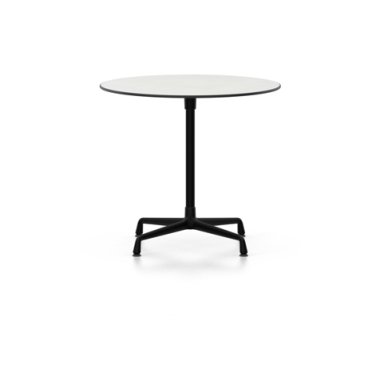 Vitra Eames Contract Table rund ∅70cm, Vollkernmaterial weiß, Ausleger