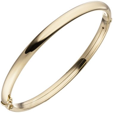 Armreif Gold & SIGO Armreif Armband oval mit Scharnier 375 Gold Gelbgold