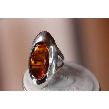 Bernstein Ring Silberring 925 Sterling Unikat