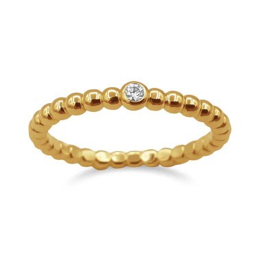 Diamant Ring Weißgold/Gelbgold 585/ Schmuck Kugelring Mit Hochzeitsring Antrag