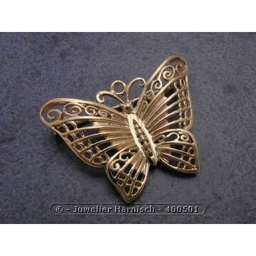 Gold Brosche tierisch Gold 333 Schmetterling