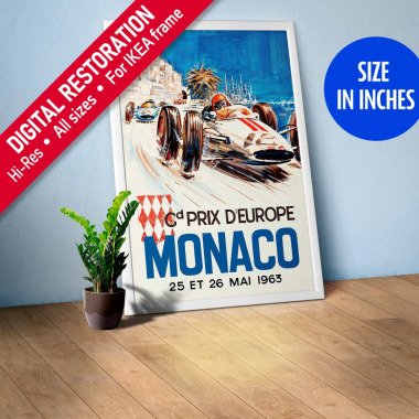 Monaco Vintage F1-Grand-Prix, 1963-Plakat