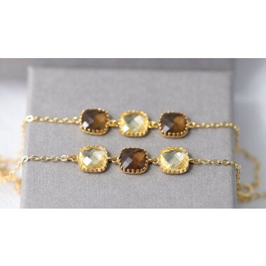 Rauchquarz Goldfilled Bracelet, Vergoldetes Armband, Geschenk Für Freundin