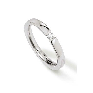 Ringschatulle mit Diamant & Ring von Palido mit einem 0,075 ct Brillant in Memoirering-Optik