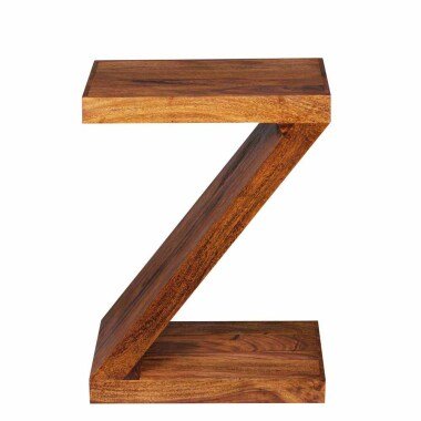 Beistelltisch in Z Form Sheesham Massivholz