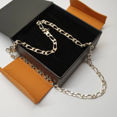 Gliederkette aus Silber & 54, 5 cm Kette Halskette Gliederkette Silber
