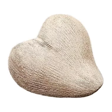 Herzförmige Haustierurne in Sandfarbe Amare / 19x17x14 cm (HxBxT), 1000 ml
