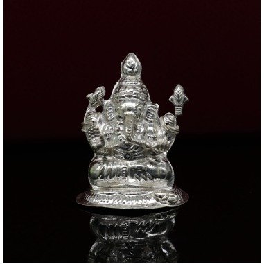 Massiv Sterling Silber Lord Ganesh Idol
