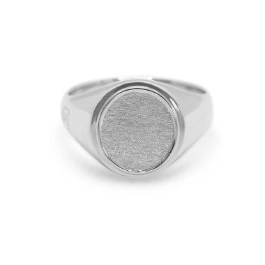 Moderner Herren Ring Silber Aus 925Er Sterling Silber Siegelring Rund Poliert
