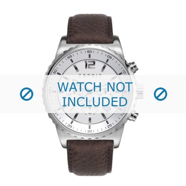 Esprit Uhrenarmband ES108231-003 Leder Dunkelbraun + standardnähte