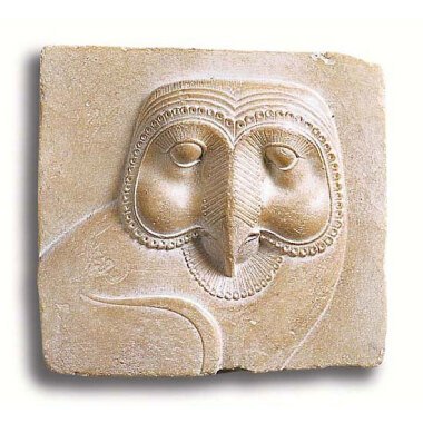 Gartenrelief & Ägyptisches Sandstein-Relief 'Schleiereule', Version als