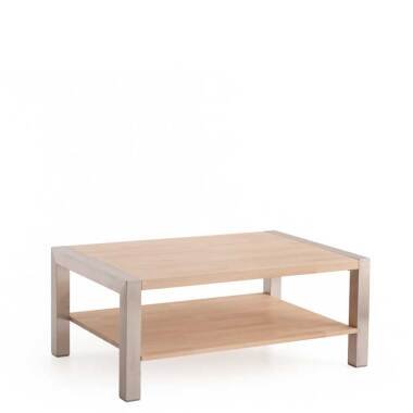 Massivholztisch aus Buche & Sofatisch aus Buche Massivholz Edelstahl