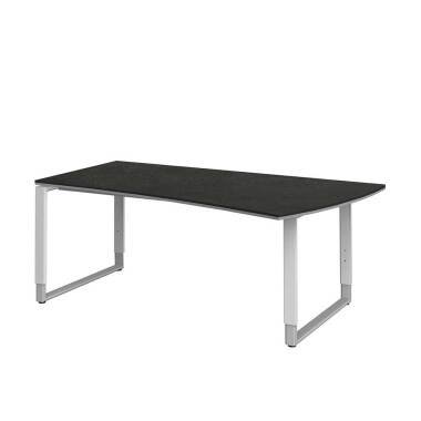 PC Tisch in Grau höhenverstellbar