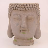 Pflanztopf 'Buddha', grau, H 45 cm