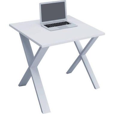 Schreibtisch VCM Lona 80x50 X-Fußgestell Weiß/Weiß