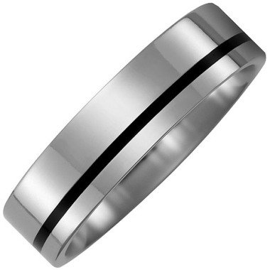 SIGO Partner Ring aus Titan mit Keramik schwarz
