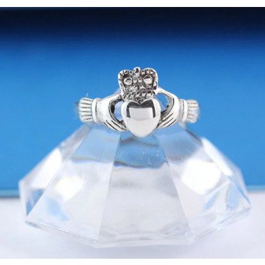 sterling Silber Claddagh Ring, Atemberaubender