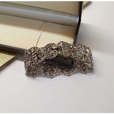 Trachtenschmuck Silber & 19 cm Armband Gliederarmband Silber 835 Shabby