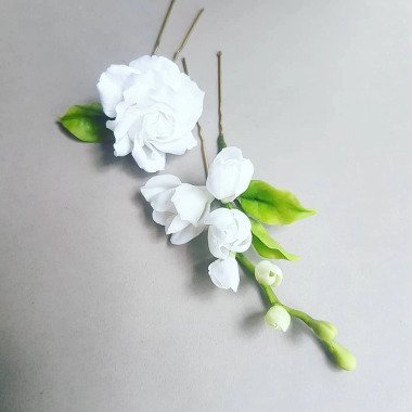 Weiße Blumen Haarnadeln Set Hochzeit Haarstück