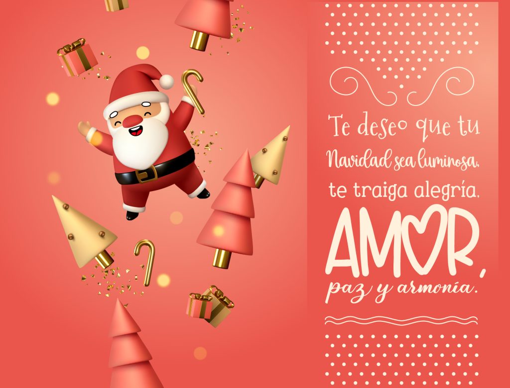Weihnachtskarte mit spanischen Weihnachtsgruß