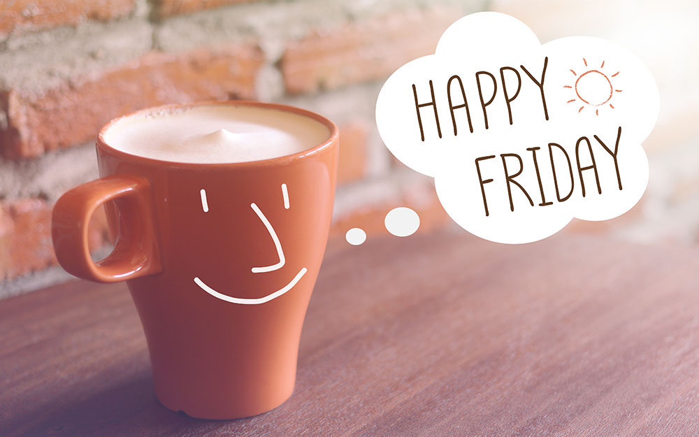 Happy Friday Bilder mit Kaffeetasse